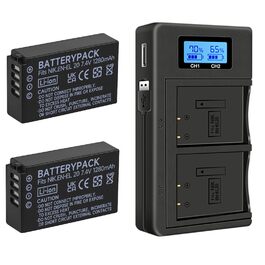 2 шт. акумулятори EN-EL20/EN-EL20a + зарядний пристрій Smart LCD Dual USB для Nikon Coolpix P950, P1000, P1100, Coolpix A, 1 AW1, 1 J1, 1 J2, 1 J3, 1 S1, 1 V3, DL24-500 цифрових камер
