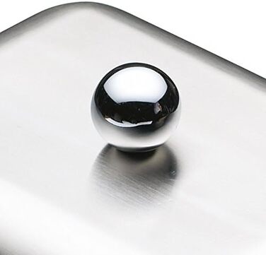 MasterClass Double-Walled Insulated Master Class Butter Dish with Lid, Stainless Steel, Silver, 16 x 12.2 x 9 cm