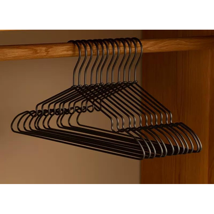 20-Piece Set of High-End Titanium Gray Aluminum Hangers, 41cm Ultra-Smooth Hangers, Durable Metal Hangers, Aluminum Alloy Hangers, Clothes Rack
