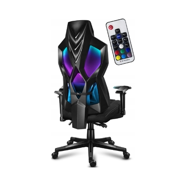 Ігрове крісло Huzaro Combat 6.2 RGB, тканина, чорне