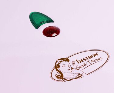 Вафельниця Bestron для класичних вафель у формі серця, рожева, 700 Вт, з антипригарним покриттям та рецептами