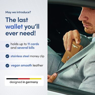 Чоловічий шкіряний гаманець TRAVANDO Autin з RFID-захистом, гаманець для грошей, картхолдер для чоловіків, подарункова коробка, чорний/помаранчевий (стандартний розмір, колір: коньячний)