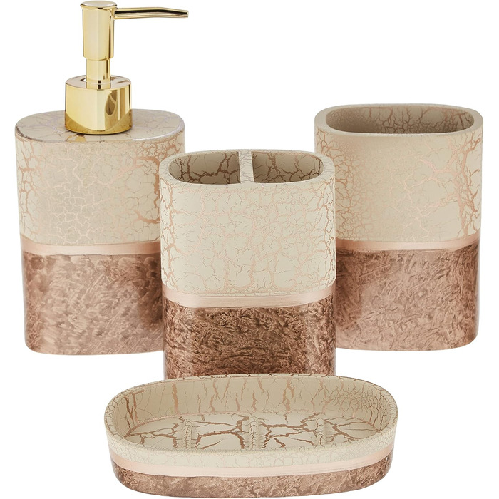 Набір аксесуарів для ванної кімнати Sweet Home Collection: 4 шт., сучасний дизайн