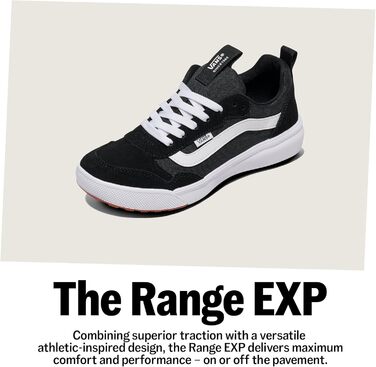Кросівки Vans Range Exp для жінок, 39 розмір EU, замша та канвас, чорно-білі