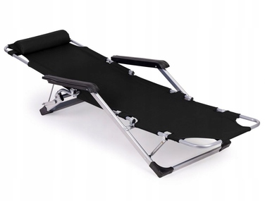 Садовий шезлонг MultiGarden ZRL010F BLACK, чорний