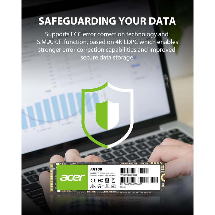 SSD Acer FA100 512GB PCIe 3.0 NVMe - Швидкий накопичувач для ПК та ноутбука
