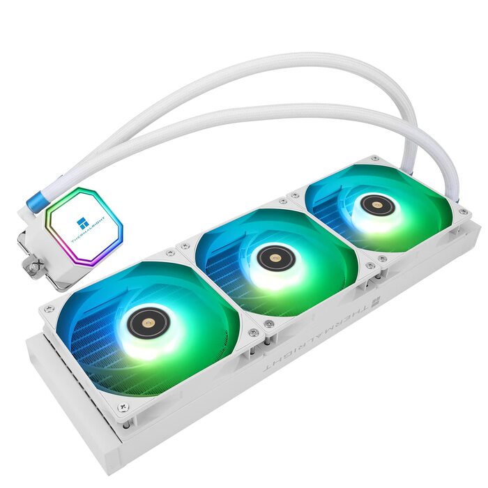 Система рідинного охолодження процесора Thermalright Frozen Prism 360 White ARGB, 360мм, 3 PWM вентилятори, для Intel LGA1700/1851/1200/115x та AMD AM4/AM5, Білий