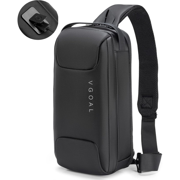 Чоловічий рюкзак VGOAL 6315-A Black – сумка-месенджер, для ноутбука