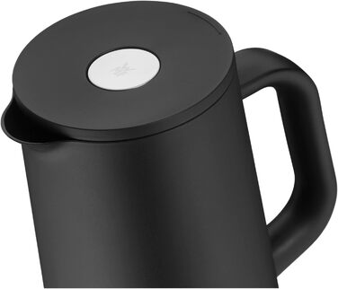 WMF Impulse Thermos Flask 1l, Insulated Carafe for Coffee or Tea, Pressure Lock, Keeps Drinks Cold & Warm for 24h, Black