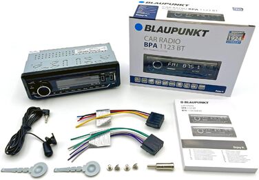 Автомагнітола Blaupunkt BPA 1123 BT 1-DIN, FM-RDS, Bluetooth, USB, Aux, Multicolor, 200 Вт