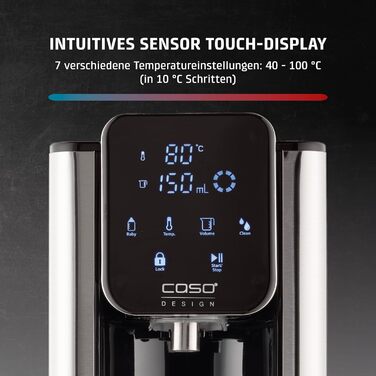 CASO HW 660 Hot Water Dispenser - Test Result: very good - hot water in seconds - saves up to 50% energy compared to kettles - 8 volume settings - kettle with temperature control