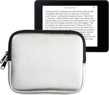 Чохол для eReader kwmobile - Неопренова сумка-чохол, захисний чохол - 17 x 12 x 2 см, внутрішні розміри 6' eReader (6,8-7' eReader, сріблястий)