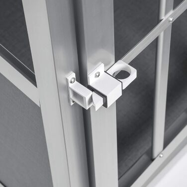 Транспортна переноска для собак та котів EUGAD, алюмінієва, 65x85x71 см, сіра