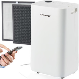 Зволожувач повітря Greenmigo 13л/24г - електричний, для дому, 50м², тихий, з функцією очищення повітря, проти вологи та плісняви