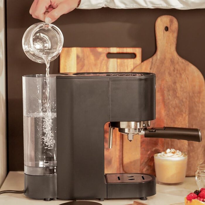 Cecotec Espressomaschine Espresso and Cappuccino Cafelizzia 790 Steel Pro. 1350W, Manometer, Thermoblock system, 20 Bar pressure, automatic mode for 1-2 coffees, swivel steam wand, 1.2L, stainless steel (Black | Fast, Without Manometer)