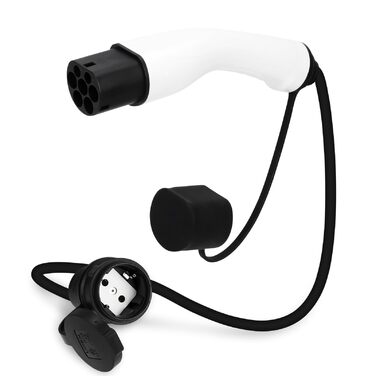 Адаптер зарядного пристрою для електромобіля, тип 2, кабель Schuko 3.5kW 16A, 0.5м, 250V, водо- та пилонепроникний