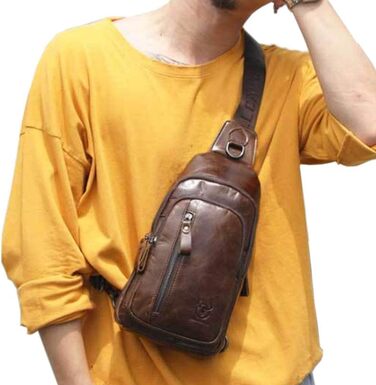 Чорна нагрудна сумка-рюкзак з нейлону для чоловіків та жінок. Ідеально для подорожей, роботи, школи, спорту та активного відпочинку.