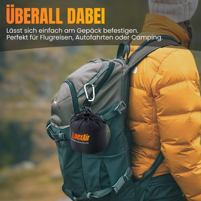 Подушка для шиї у літак, автомобіль: 100% бавовна та Memory Foam, легка та зручна, повний дорожній набір (маска для сну, беруші) - світло-сірий, класична модель