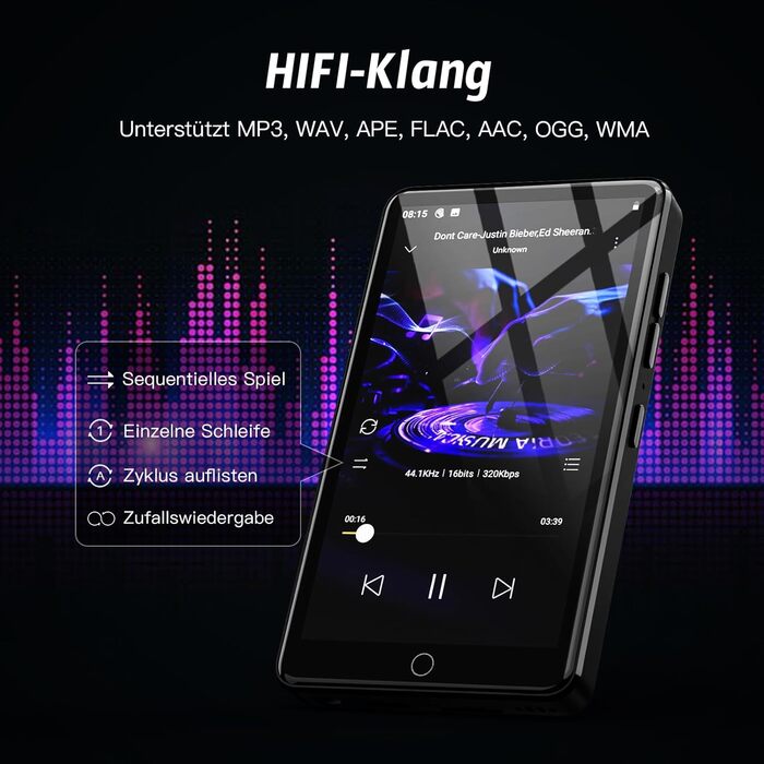 MP3 плеєр 160GB з Bluetooth та WiFi, 5