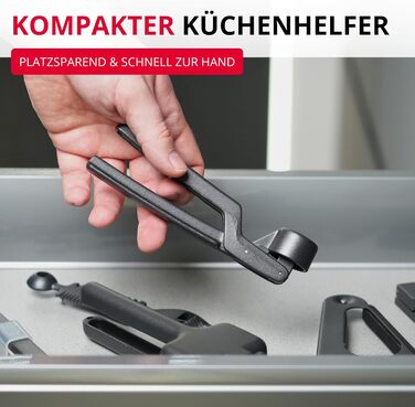 Прес для часнику Westmark Novapress Black Edition з алюмінію, прес для цибулі та імбиру