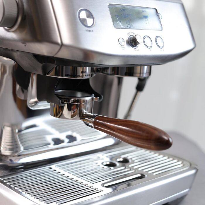 Портфільтр CAPFEI 54 мм з відкритим дном для кавомашин Sage/Breville Barista Express, Pro, Touch, Impress, ручка з горіха