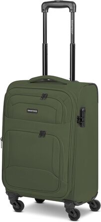 Набір валізак SMARTBOX 3 шт. для жінок та чоловіків | Легкі та стабільні валізи-ролики, якісний softcase, 4 колеса та кодовий замок | Розширювані | Колір: Slate-green, Розмір: S (56 см)