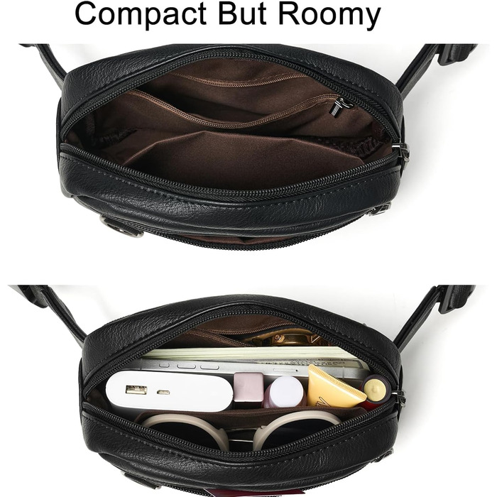 Чоловіча та жіноча поясна сумка, 2 л, веганська шкіра, коричнева, 8 дюймів, для подорожей, піших прогулянок, бігу. Модна бананка (чорна)