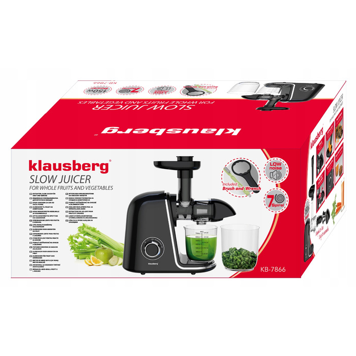 Горизонтальна шнекова соковижималка Klausberg KB 7866 150 Вт