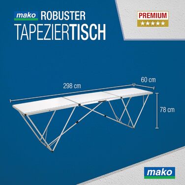 Складний алюмінієвий стіл для кемпінгу з 4 табуретами - 298x60x78 см, стільниця MDF 5 мм, регульована висота, легкий, антикорозійний