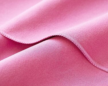 Мікрофібровий рушник для пляжу та спорту, комплект 2 шт (180x80cm + 80x40cm), рожевий