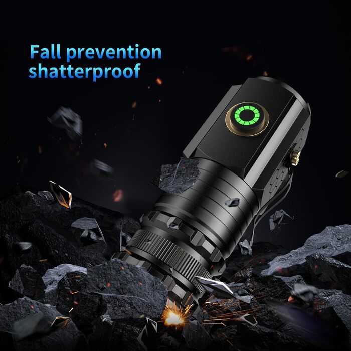 LED ліхтарик ASORT Mini 5000 Lumen: 5 режимів, магніт, водонепроникність IPX6, для кемпінгу та активного відпочинку