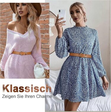 Жіночий шкіряний ремінь JasGood з золотистою пряжкою, 120 см (підходить для талії 91-105 см), 110 см (підходить для талії 76-90 см)