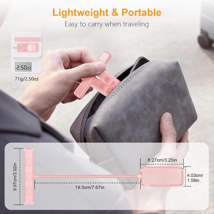 Ліхтар для читання Gritin на прищіпці, USB акумуляторний, 9 LED, 3 режими світла, регульована яскравість, гнучка лампа для нічного читання