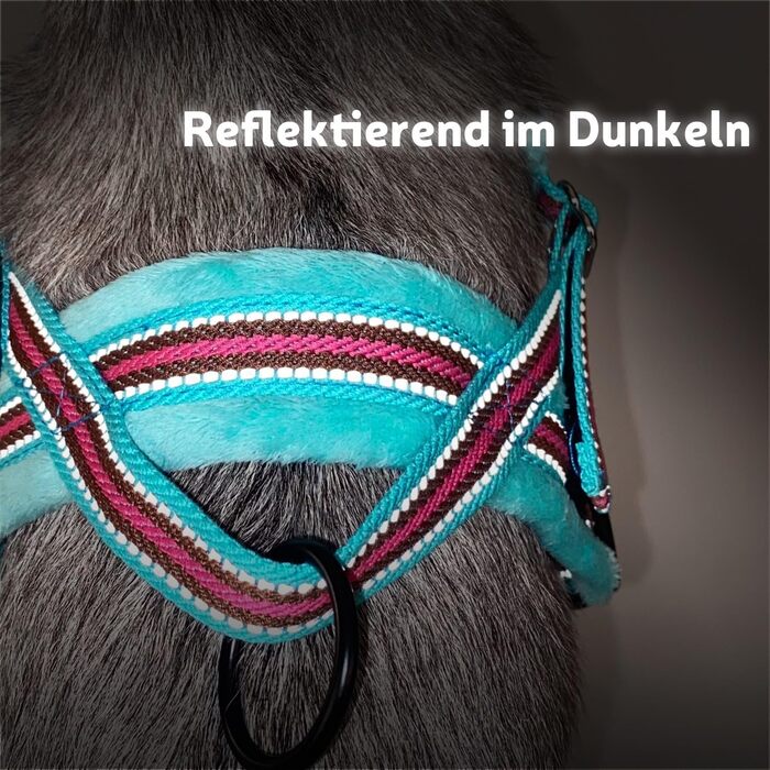 Шлейка для собак SlowTon з повідком, анти-тягуча, регульована, світловідбиваюча, для цуценят, собак середніх та малих порід, зелена (XS, світло-зелена)