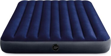 Надувний матрац Intex Classic Downy Queen - 152 x 203 x 22 см, 4-частинний, блакитний
