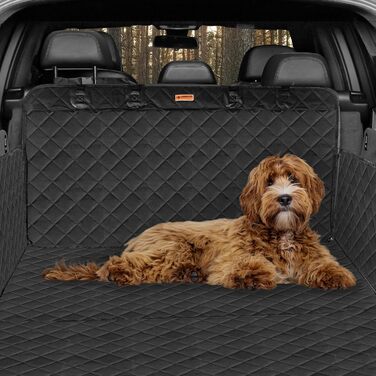 Захист для багажника автомобіля від бруду та подряпин для собак, водонепроникний, з захистом бокових стінок та краю, універсальний, 174 x 190 см (Чорний)