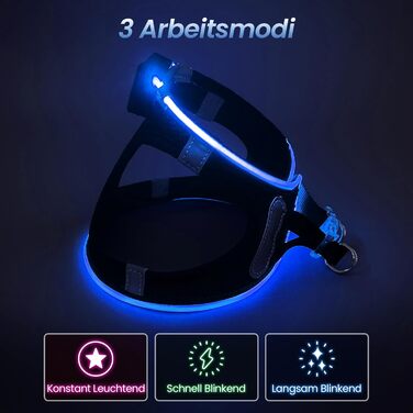 Світлодіодне обіднє нашийник для собак PcEoTllar: безпека та стиль для вашого улюбленця. Зручний, світловідбиваючий, з 3 режимами освітлення, підходить для собак маленьких та середніх порід.