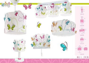62142 Colorful Butterfly Chandelier, Multicolor