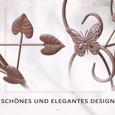 Outsunny 3-Tier Flower Stand, French Style Metal Plant Shelf in Bronze, 76x27x67cm for Garden Balcony