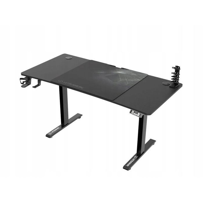 Ігровий стіл Ultradesk LEVEL V2, чорний, з електричним регулюванням висоти
