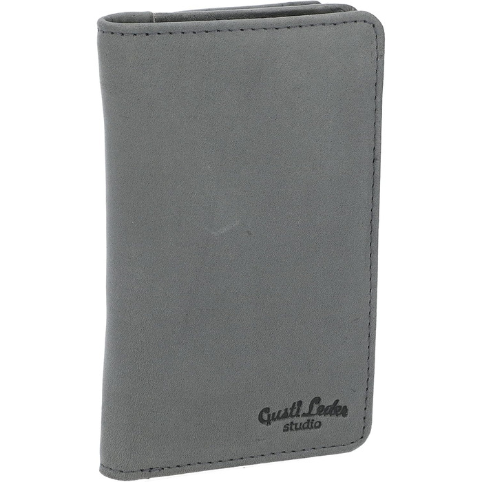 Gusti Leather Wallet - Beckett Small Purse Women's Vintage Gray Leather