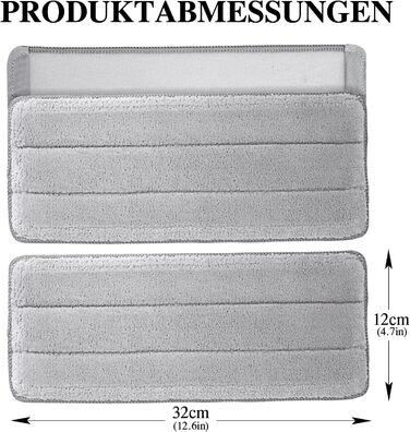 Набір для миття підлоги MASTERTOP з відром, моп з нержавіючою ручкою та 3 насадками, набір відра та мопа 2 в 1, плоский моп з функцією віджиму для ламінату, плитки (бежевий), комплект змінних насадок (3 шт.)