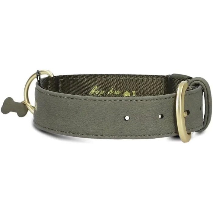 Нашийник для собак ZWEI Leo LE15 з якісної штучної шкіри, регульований, для середніх та великих собак, обхват шиї 37-50 см, Fango