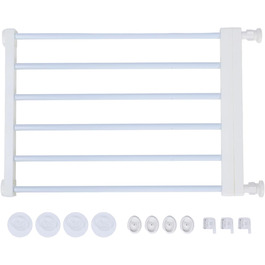 Розширюване переносне захисне ґратка для собак та дітей, сталевий каркас, чорний колір, висота 42/36 см