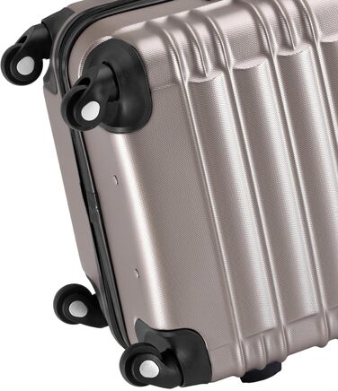 Набір валіз Zelsius 4 шт. | Колір шампань | ABS, з кодовим замком, 4 колеса, внутрішній роздільник | Ручна поклажа, набір валіз, великий валіза, Luggage Set