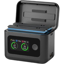 Хаб для Insta 360 X5: Швидка зарядка 27W з LED-дисплеєм для акумулятора Insta 360 X5, з кабелем Type-C, інтелектуальний зарядний пристрій