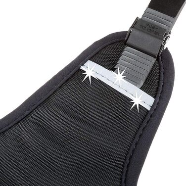 Шлейка для собак Ferplast ERGOTREKKING, чорна, XL: безпечна, регульована, з 6 застібками, відбивачі, для грейхаундів