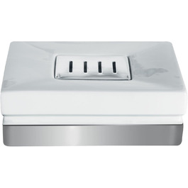 Миска для мила Spirella Roma з каменю, золота, кераміка, 12x8x4.5 см - декоративне приладдя для ванної кімнати