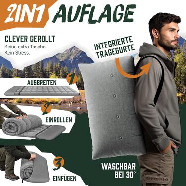 Ліжко кемпінгове розкладне ELONEO NEU Преміум сіре до 200 кг з сумкою для транспортування та бічними кишенями