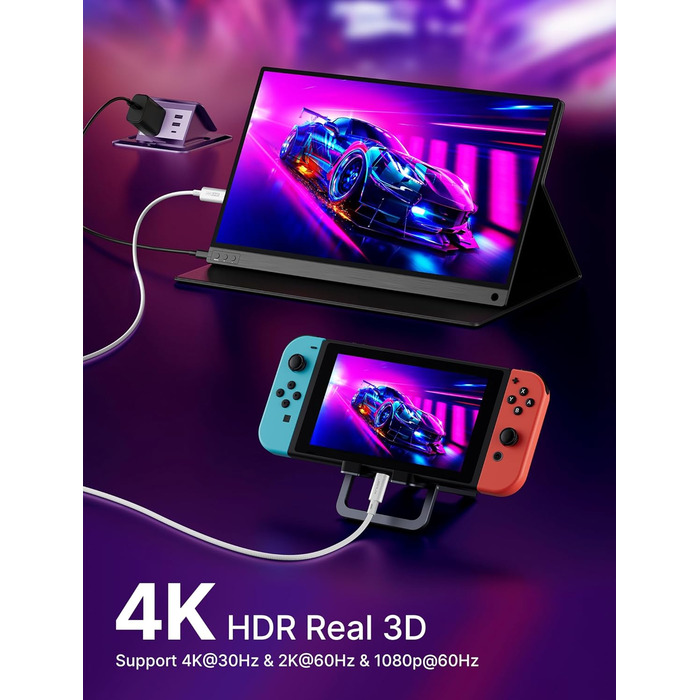 Кабель USB C - Mini HDMI JSAUX 2м (3.3FT), 4K, для підключення ноутбука до монітора, Steam Deck, телефону